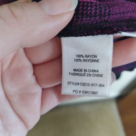 Anthropologie Cloth and Stone Pink and Teal Plaid Lace Up Back Top Size Small - Picture 12 of 13